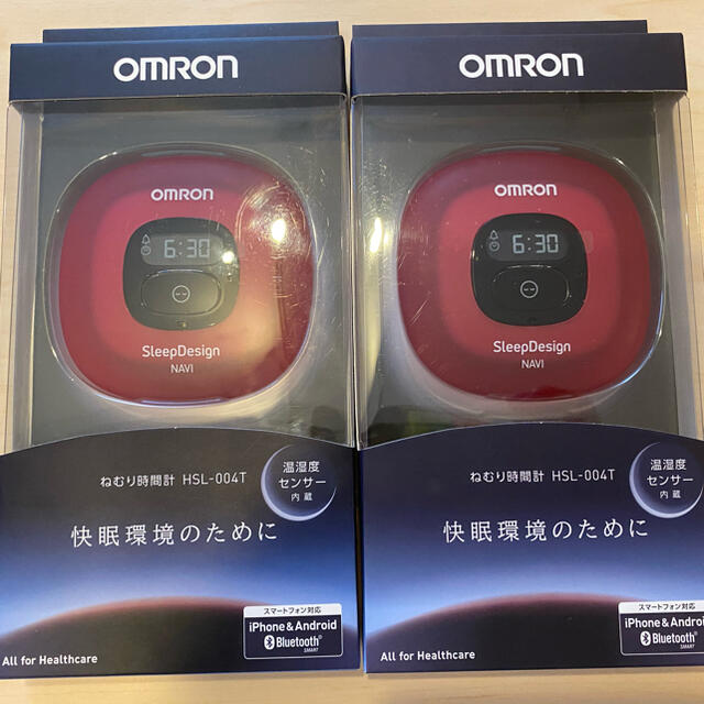 OMRON(オムロン)のオムロン ねむり時間計 HSL-004T レッド　1個 インテリア/住まい/日用品の寝具(その他)の商品写真