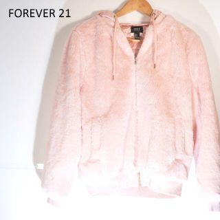 フォーエバートゥエンティーワン(FOREVER 21)の【フォーエバー21】フード付きふわふわジャケット アウター レディース(毛皮/ファーコート)