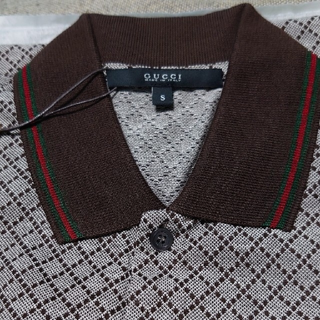 Gucci(グッチ)の新品！処分価格！GUCCI ディアマンテ柄 半袖ポロシャツ  メンズのトップス(ポロシャツ)の商品写真