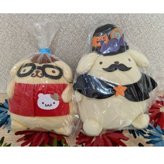 新品 ポムポムプリン わくわくハロウィン ぬいぐるみ メガネ ひげ 2種(ぬいぐるみ)