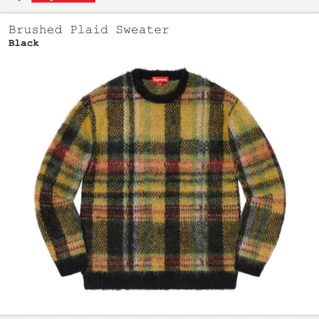 【L】Brushed Plaid Sweater