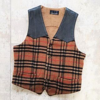 ヒステリックグラマー(HYSTERIC GLAMOUR)の美品 ヒステリックグラマー ☆ チェック柄 ウール ベスト Fサイズ 日本製(ベスト/ジレ)