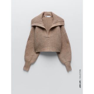 ザラ(ZARA)のZARA クロップド丈ニットセーター　ザラ　M(ニット/セーター)