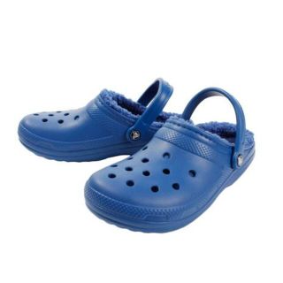 クロックス(crocs)の27cm クロックス classic lined clog ブルー ボア(サンダル)