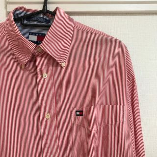 トミーヒルフィガー(TOMMY HILFIGER)のTommy Hilfiger 赤ストライプ　シャツ(シャツ)