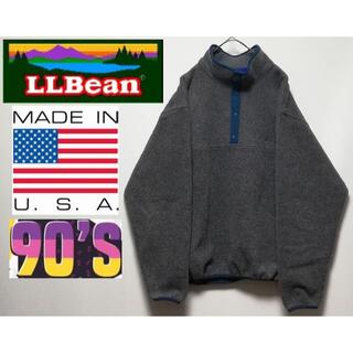 エルエルビーン(L.L.Bean)の405 90年代 L.L.BEAN スナップT 筆記体 フリース USA(ブルゾン)
