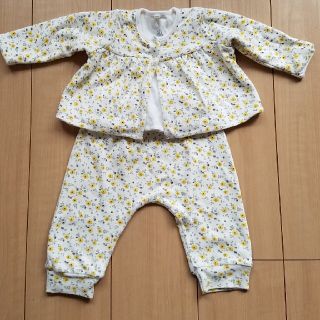 プチバトー(PETIT BATEAU)のプチバトー　カーディガン&パンツ　12M/74センチ(カーディガン/ボレロ)