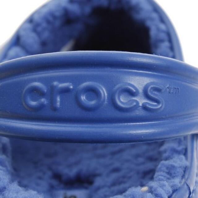 crocs(クロックス)の18.5cm クロックス classic lined clog ブルー ボア キッズ/ベビー/マタニティのキッズ靴/シューズ(15cm~)(サンダル)の商品写真