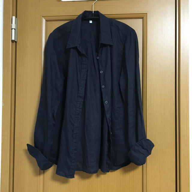 MUJI (無印良品)(ムジルシリョウヒン)のMUJI☆紺色リネンシャツ レディースのトップス(シャツ/ブラウス(長袖/七分))の商品写真
