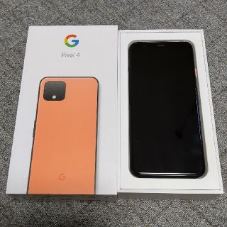 アンドロイド(ANDROID)のgoogle pixel4 オレンジ　ジャンク(スマートフォン本体)