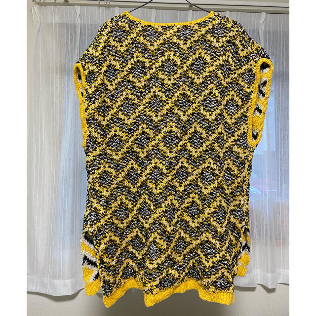 6(ROKU) DIAMOND MOTIF SKIPPER KNIT VEST