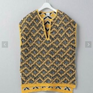 ビューティアンドユースユナイテッドアローズ(BEAUTY&YOUTH UNITED ARROWS)の6(ROKU) DIAMOND MOTIF SKIPPER KNIT VEST(ベスト/ジレ)