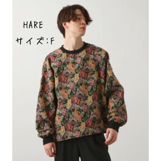 ハレ(HARE)の【HARE】プルオーバー(F) ジャガード　カラー　フラワー　ハレ(Tシャツ/カットソー(七分/長袖))