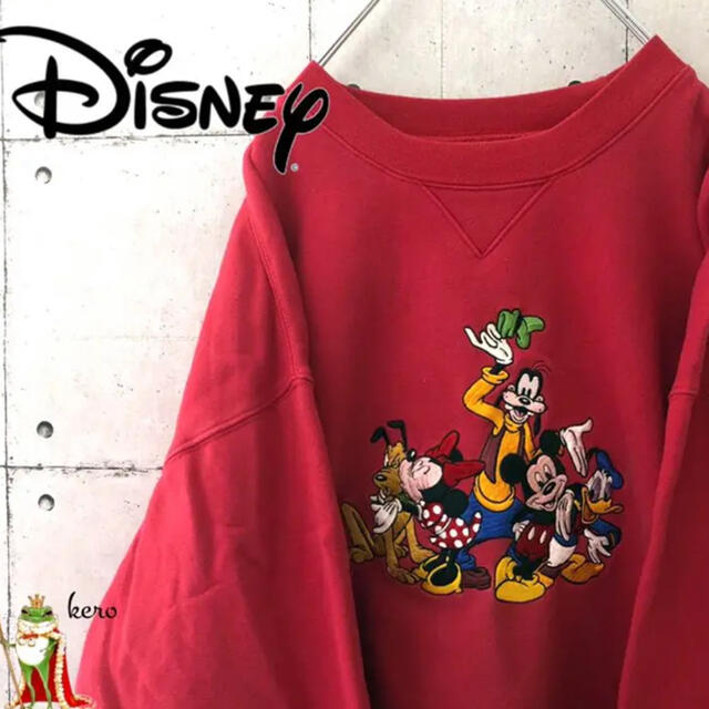 90s 激レア Disney ディズニー スウェット 刺繍 ヴィンテージ XXL