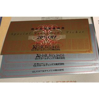 ゼビオＨＤ 株主優待券 20% 割引券1枚と10%割引券3枚のセット(ショッピング)