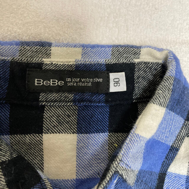 BeBe(ベベ)のbebe 90  チェックシャツ　男の子 キッズ/ベビー/マタニティのキッズ服男の子用(90cm~)(ブラウス)の商品写真