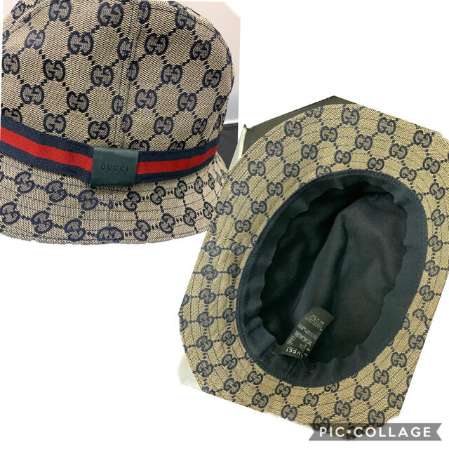 Gucci(グッチ)のグッチ　GUCCI  ハット　GGキャンバス　Lサイズ　美品です レディースの帽子(ハット)の商品写真