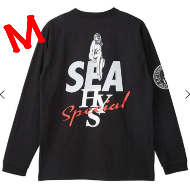 WINDANDSEAHYSTERIC GLAMOUR×WDS L/S T-SHIRT 黒