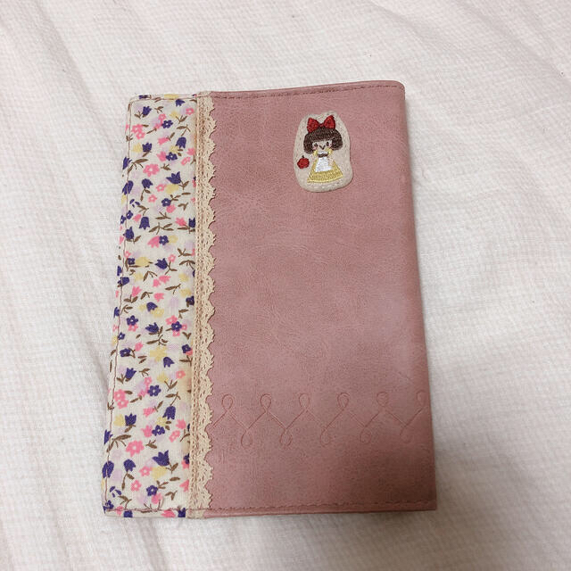Petite fleur(プチフルール)のブックカバー 赤ずきん ピンク ハンドメイドの文具/ステーショナリー(ブックカバー)の商品写真