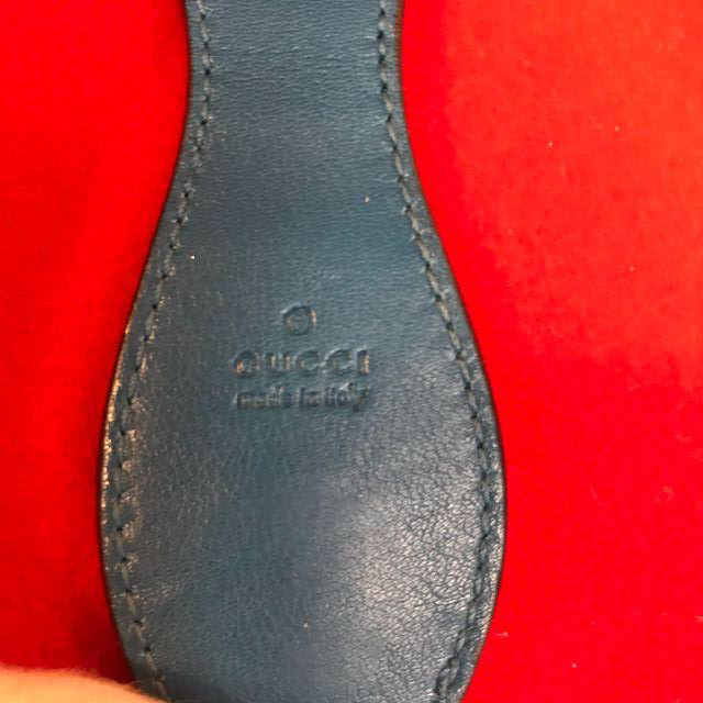 グッチ GUCCI マイクログッチ シマ 青/黒 マネークリップ 美品! グッチ GUCCI マイクログッチ シマ 青/黒 マネークリップ 美品!