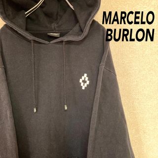 マルセロブロン(MARCELO BURLON)のマルセロバーロン パーカー スウェット 古着 黒 メンズ レディース M(パーカー)