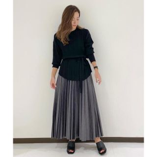 【新品】COCODEAL エコレザープリーツスカート