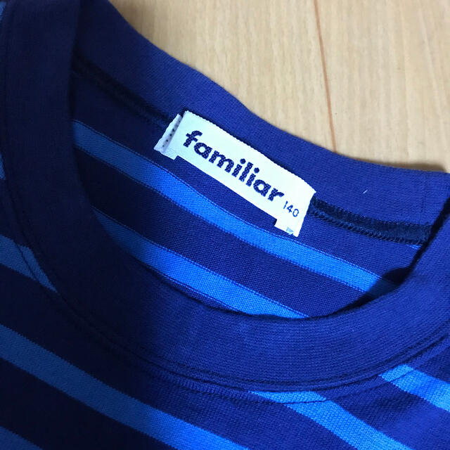 familiar(ファミリア)のfamiliar ボーダーロンＴ　140美品 キッズ/ベビー/マタニティのキッズ服男の子用(90cm~)(Tシャツ/カットソー)の商品写真