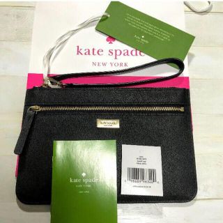 ケイトスペードニューヨーク(kate spade new york)の【新品未使用】ケイトスペードニューヨーク　リストレット　ポーチ　ショッパー付き(ポーチ)