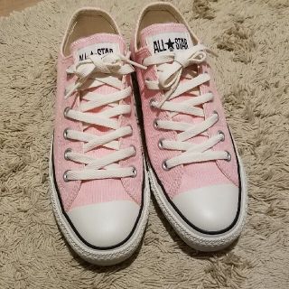 コンバース(CONVERSE)のCONVERSE　コンバース　オールスタ　希少　ピンク　コーデュロイ　24.0㎝(スニーカー)