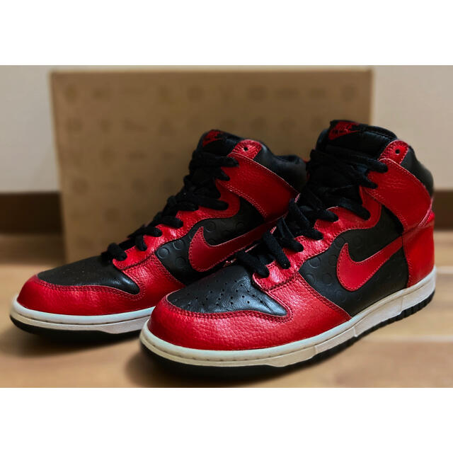 NIKE dunk high 黒赤