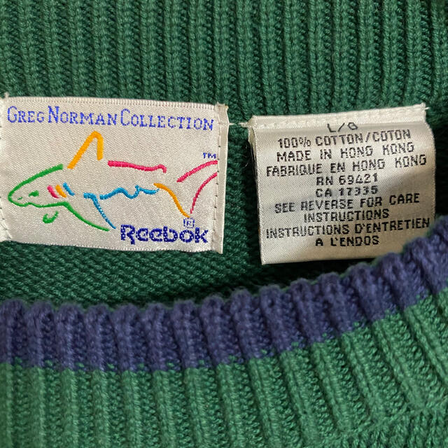 Reebok - 90s 古着 リーボック ニット 刺繍ロゴ アースカラー リブ ...