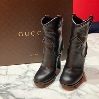 グッチ(Gucci)の最終値下GUCCI グッチショートブーツ カーフ 牛革 ウエスタンブーツ(ブーツ)