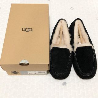 アグ(UGG)のUGG アグ　モカシン　アンスレー　ブラック　24(スリッポン/モカシン)