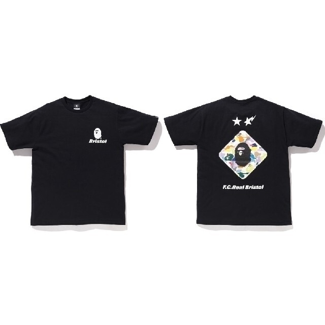 BLACKサイズFCRB × BAPE BACK EMBLEM TEE 黒 M 新品未開封