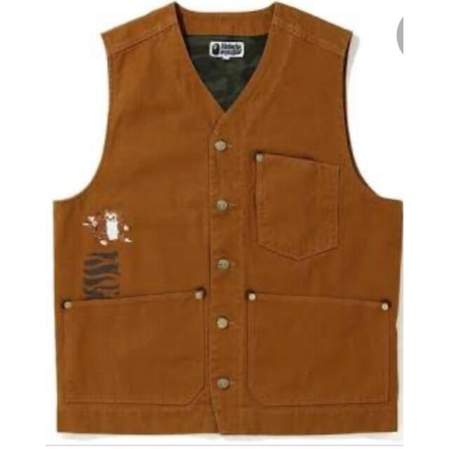 メンズBape Tiger Worker Vest L