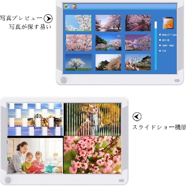 デジタル フォトフレーム 動作確認済  写真 photo 32GB インテリア/住まい/日用品のインテリア小物(フォトフレーム)の商品写真