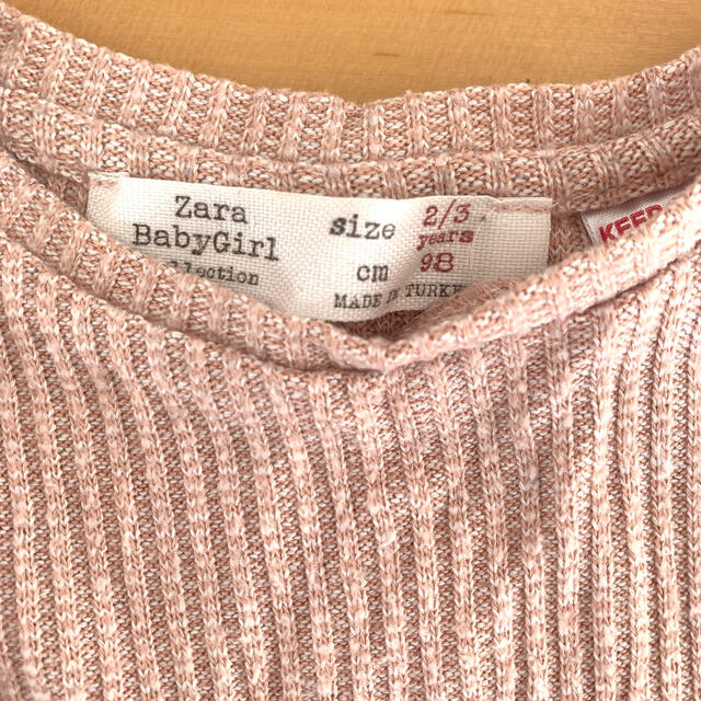 ZARA(ザラ)のZARA baby girl ロンパース  型　トップス　フリル　セーター キッズ/ベビー/マタニティのキッズ服女の子用(90cm~)(Tシャツ/カットソー)の商品写真