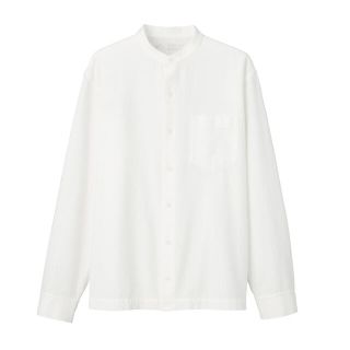 ムジルシリョウヒン(MUJI (無印良品))のMUJI フランネル　スタンドカラー　シャツ　新品　タグ付き(シャツ)