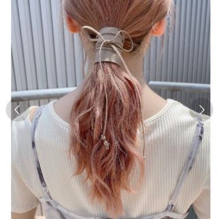 ウィゴー(WEGO)のwego/レザーヘアリボン(ヘアアクセサリー)