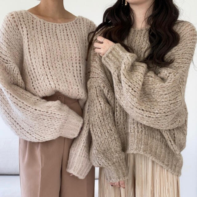 Kastane - lawgy aw ami knit ベージュの通販 by なな's shop ...