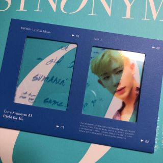 LOVE SYNONYM ウォノ トレカ　wonho 원호 送料無料　送料込み(アイドルグッズ)