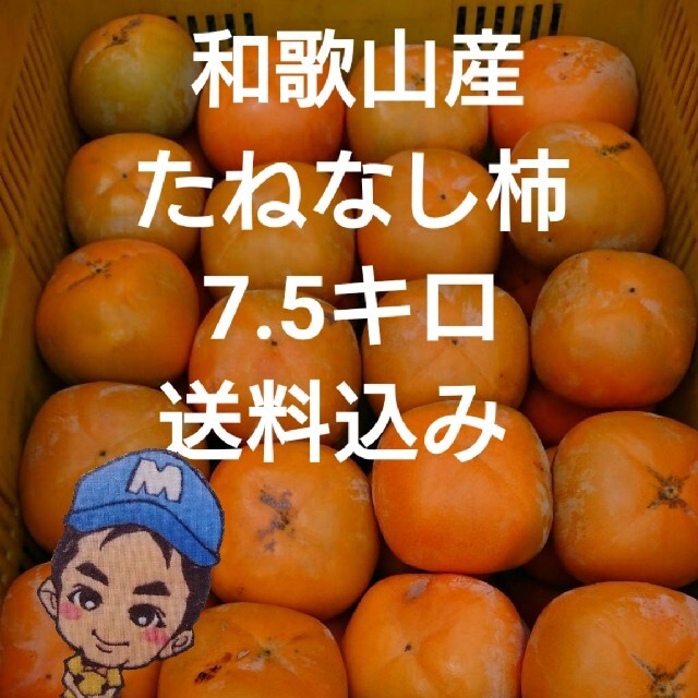 和歌山県紀の川市産 まーくん家のたねなし柿 7.5キロ箱 食品/飲料/酒の食品(フルーツ)の商品写真