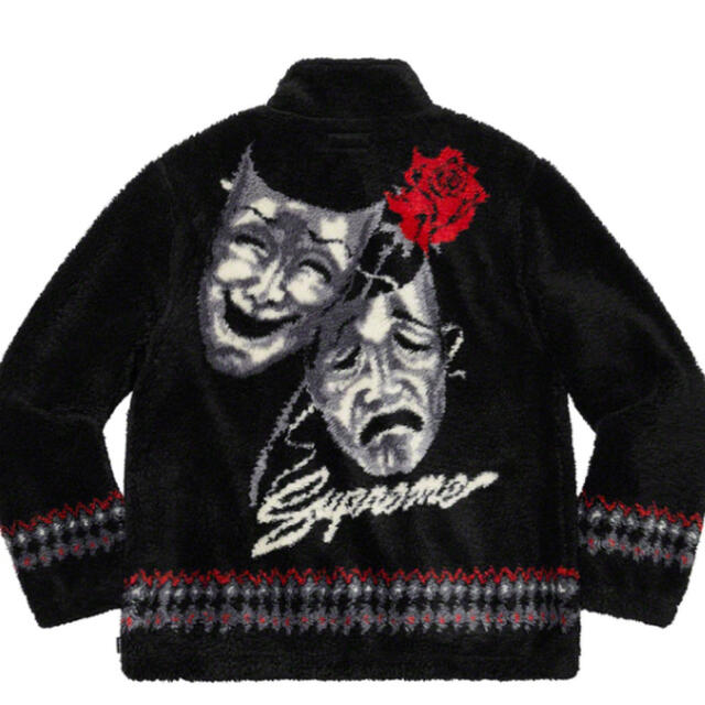 メンズsupreme drama mask fleece jacket Black L