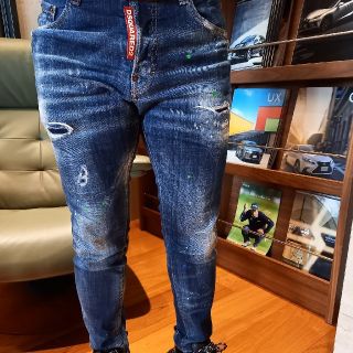 Dsquared2 スケーター 42 赤 ペンキ スポット biofun.com.br