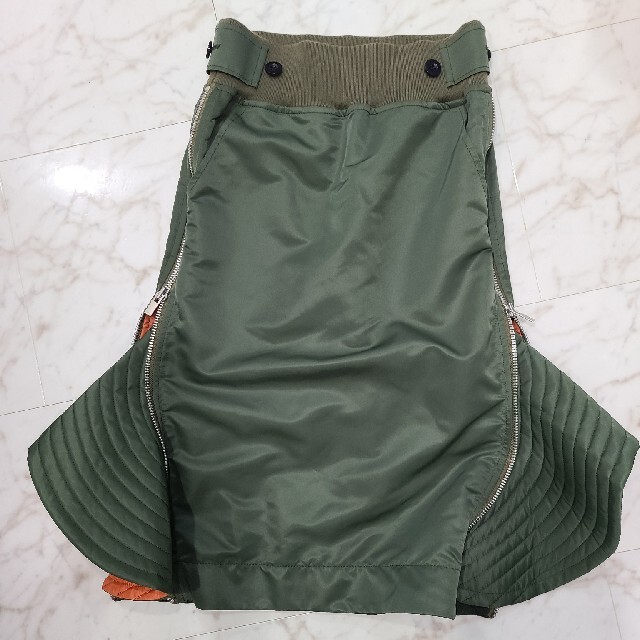 naam様専用 sacai 18aw サイドジップ ペプラム スカート ma1