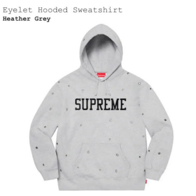 supreme Eyelet Hooded Sweatshirt M グレー 【2022新春福袋】 www