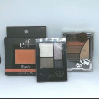 エルフ(elf)の★最終値下げ★新品未開封①elfチーク②RIMMEL③K－パレットアイシャドウ(アイシャドウ)