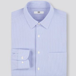 ユニクロ(UNIQLO)のファインクロスコンフォートストライプシャツ（レギュラー・長袖）(シャツ)