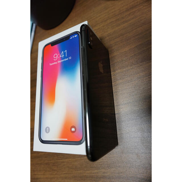 美品 iPhone X Space Gray 64GB SIMフリーiPhone