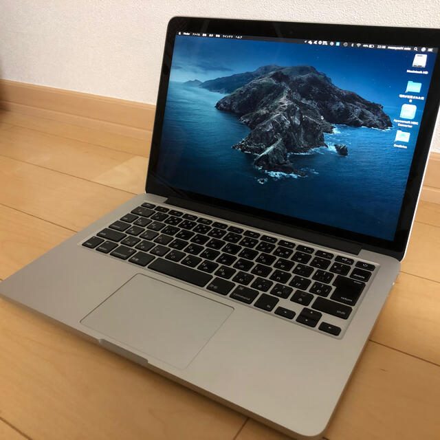 値下げ　MacBook Book Pro Retina 13インチネイビーキーボードカバー付き